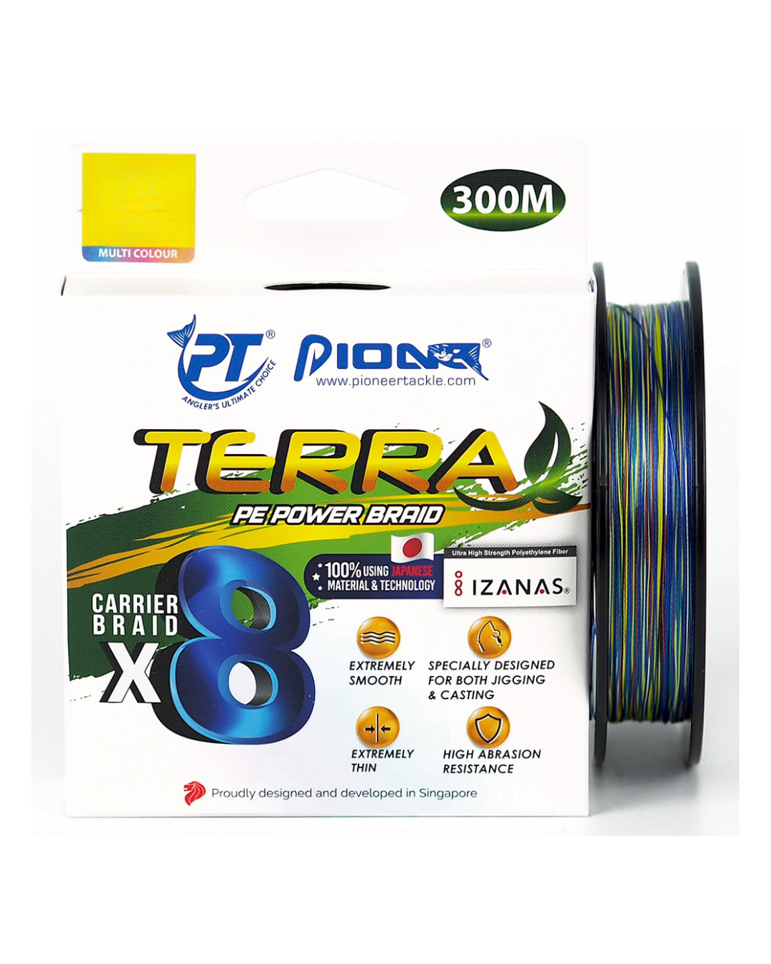 Pioneer Terra X8 300M Braid Line | 12lb-20lb