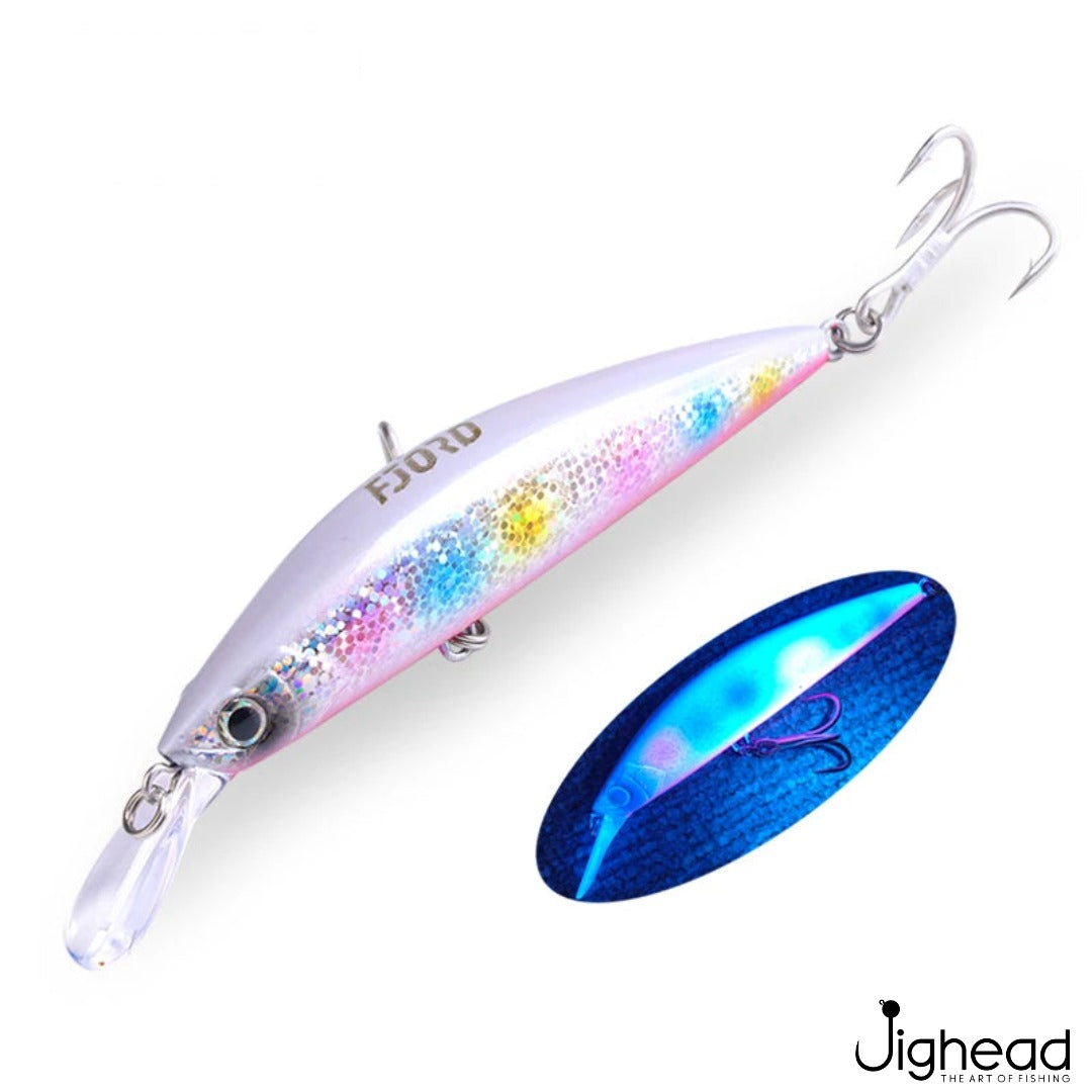 Fjord 90mm heavy minnow C6 - Pink Belly Holo