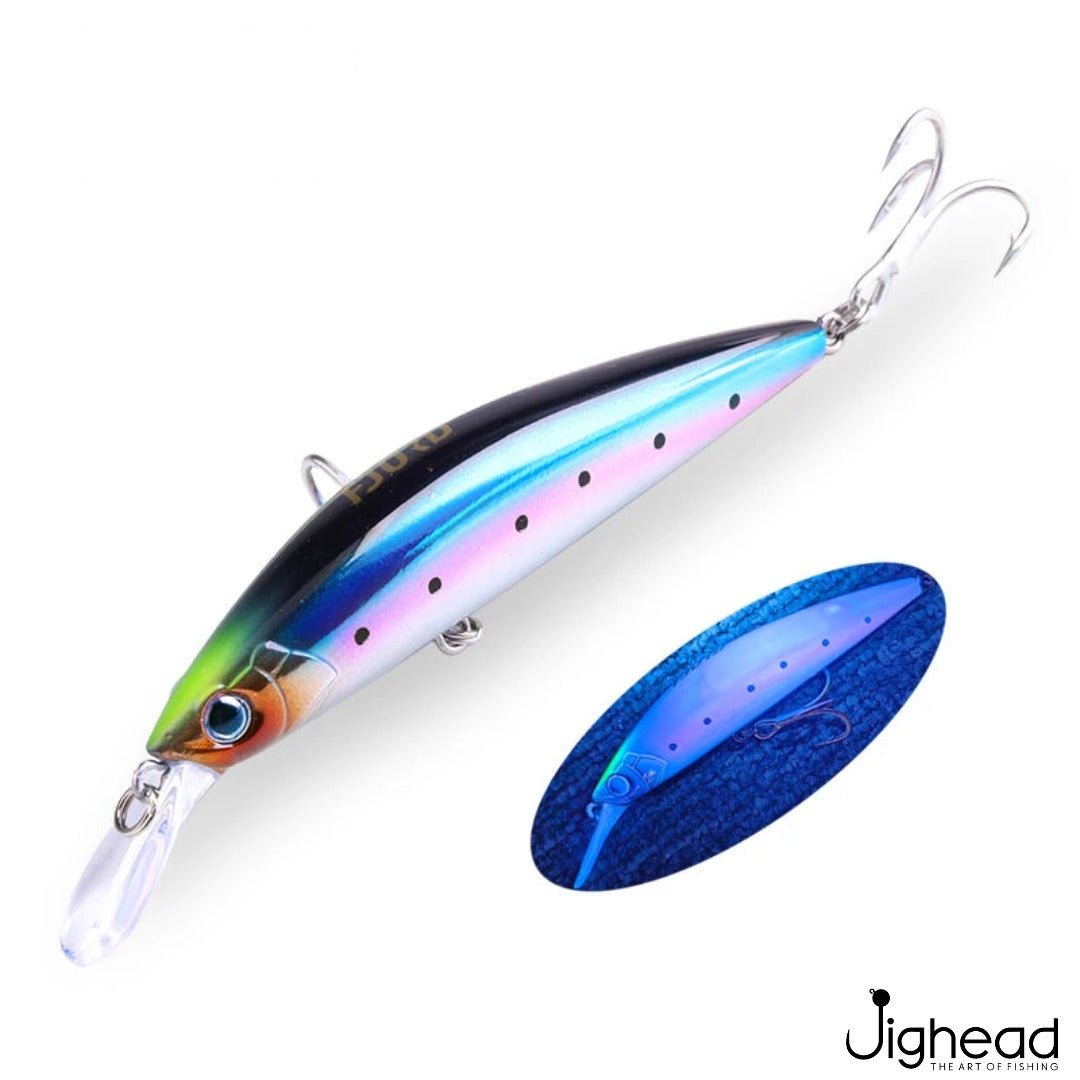 Fjord 90mm heavy minnow C7 - Black Back Green Head