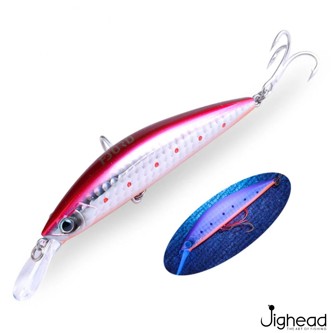 Fjord 90mm heavy minnow C10 - Red Pink Silver