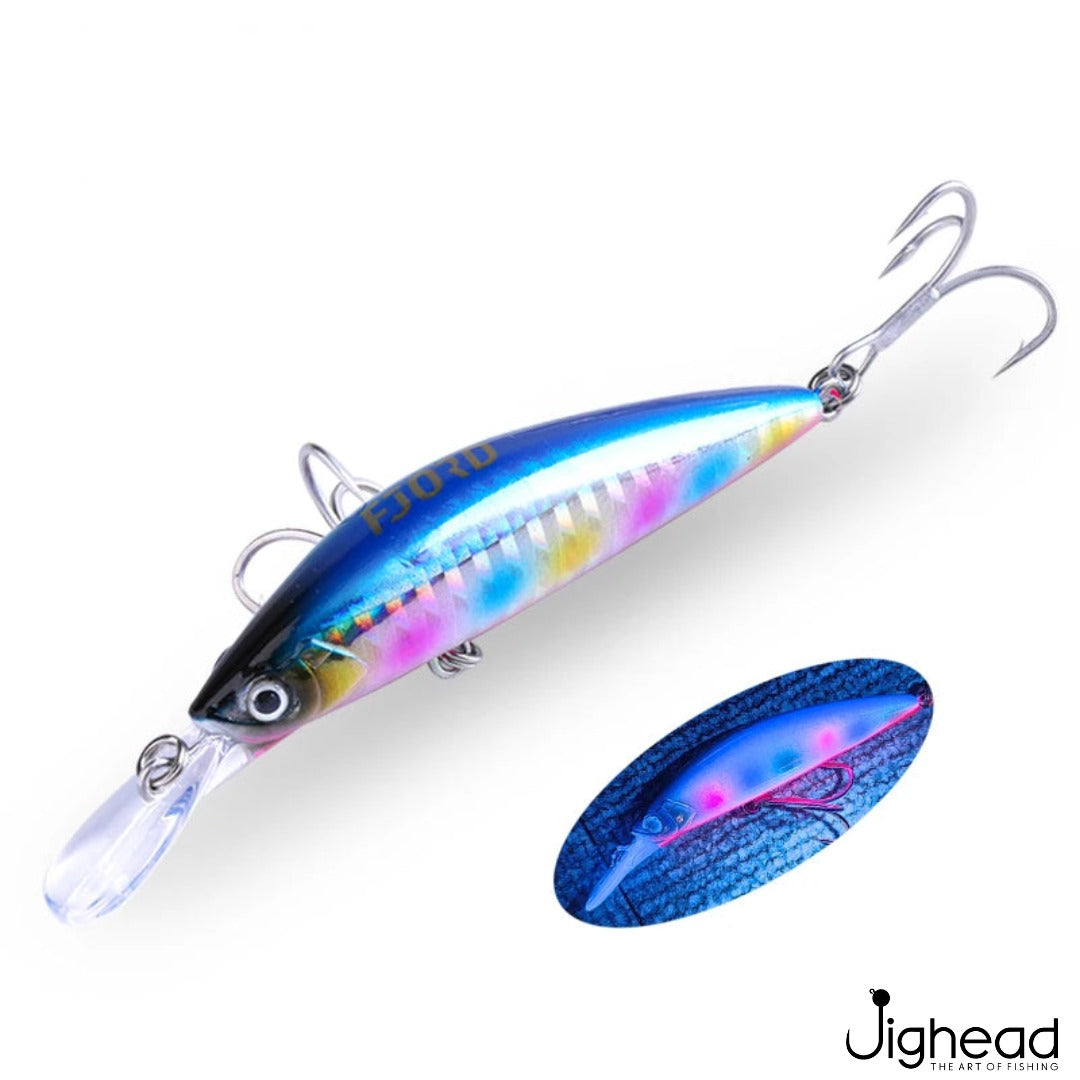 Fjord 70mm heavy minnow C2 - Blue Pink Holo