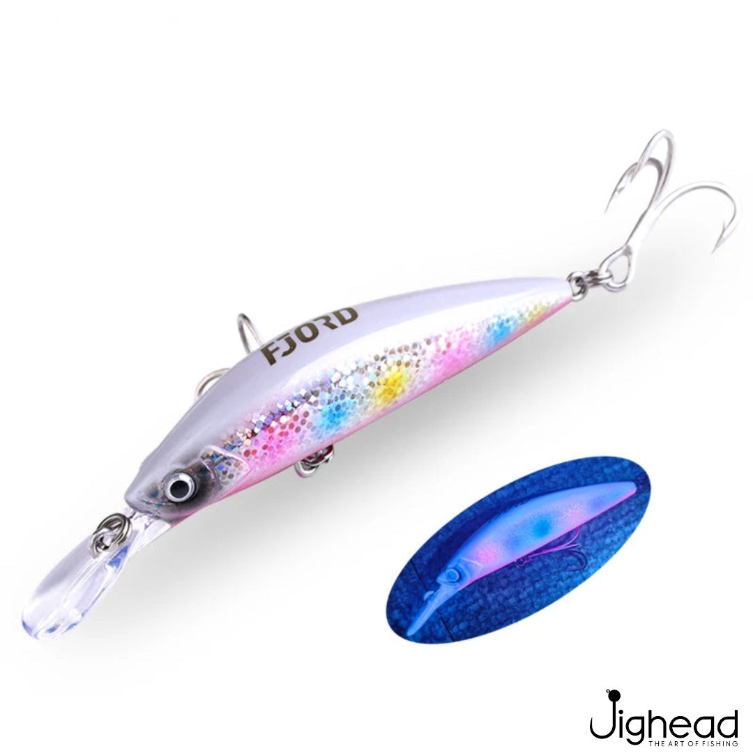 Fjord 70mm heavy minnow C6 - Pink Belly Holo