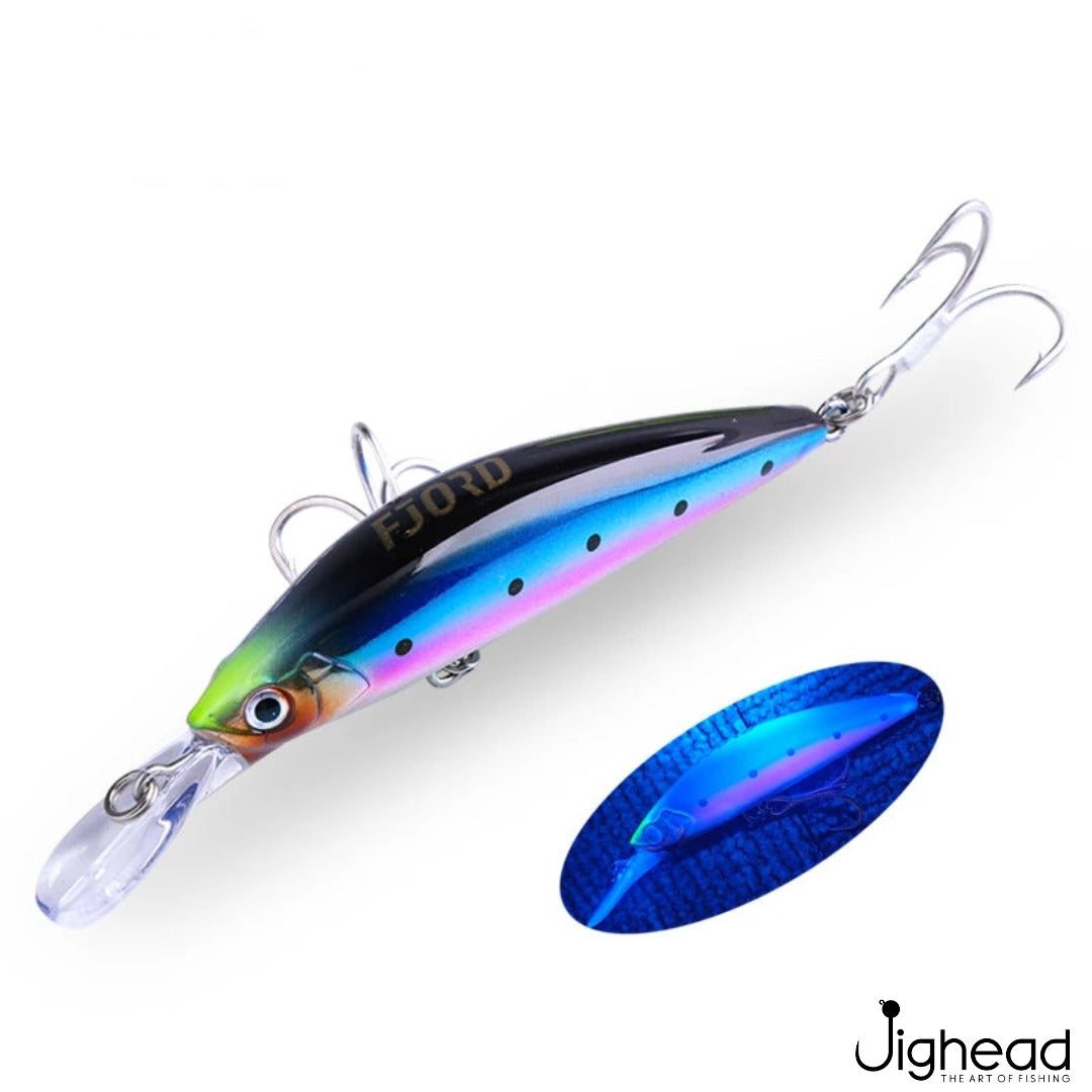 Fjord 70mm heavy minnow C7 - Black Back Green Head