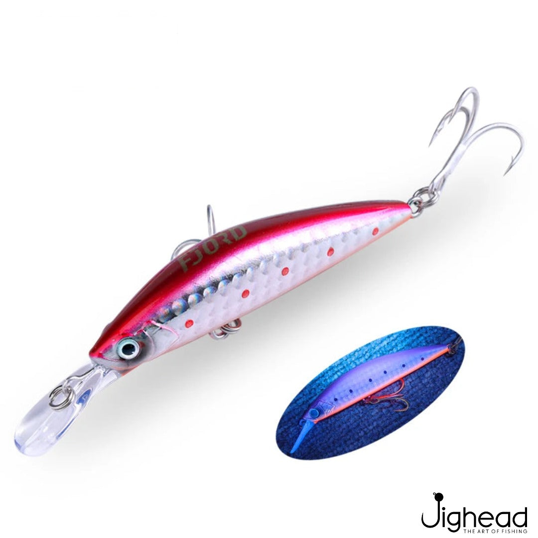 Fjord 70mm heavy minnow C10 - Red Pink Silver
