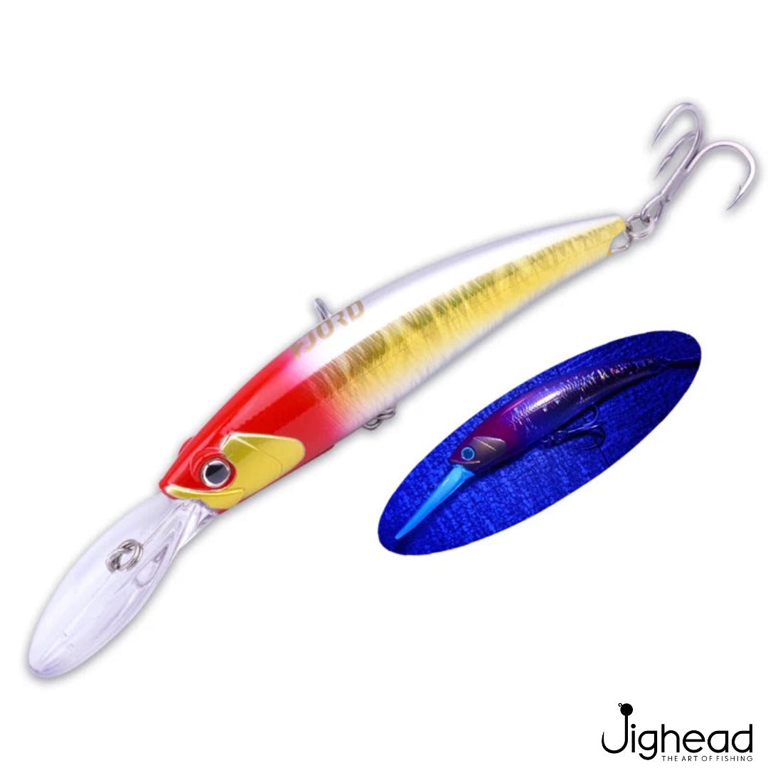 Fjord 120mm floating trolling minnow C2 - Red Head Gold