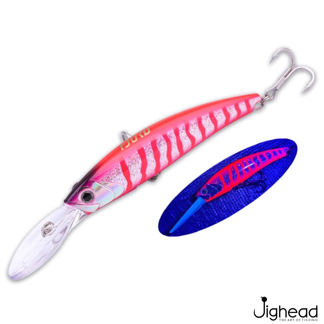 Fjord 120mm floating trolling minnow C6 - Pink Tiger