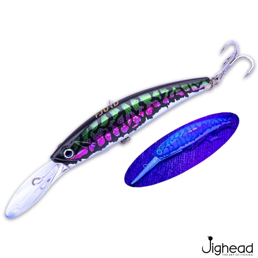 Fjord 120mm floating trolling minnow C10 - Black Purple