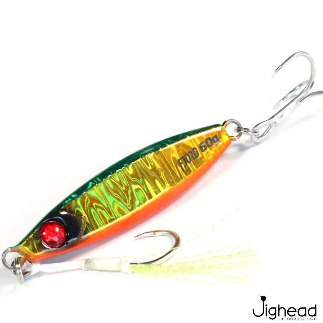 Fjord 40g slice jig 2 - Green Gold Holo