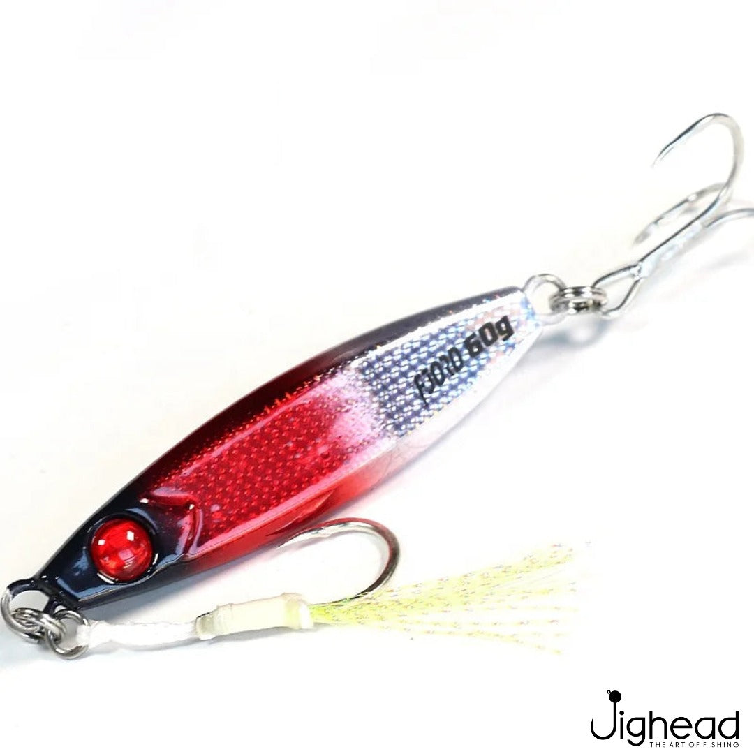Fjord 40g slice jig 3 - Red Head Silver