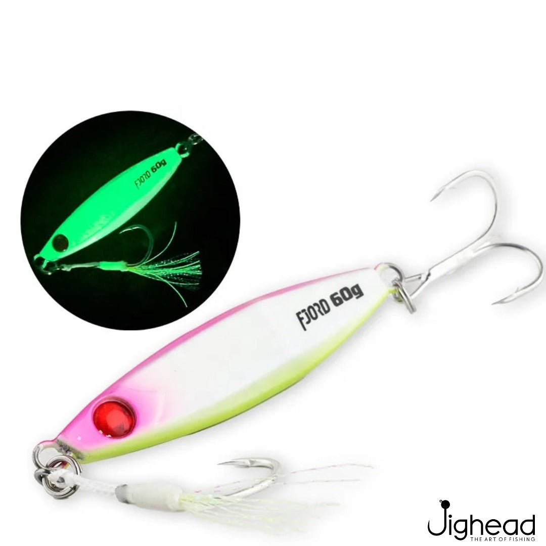 Fjord 40g slice jig 9 - Glow Pink Chartreuse