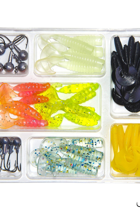 Pioneer Ready To Fish Soft Bait Combo - Jigheads