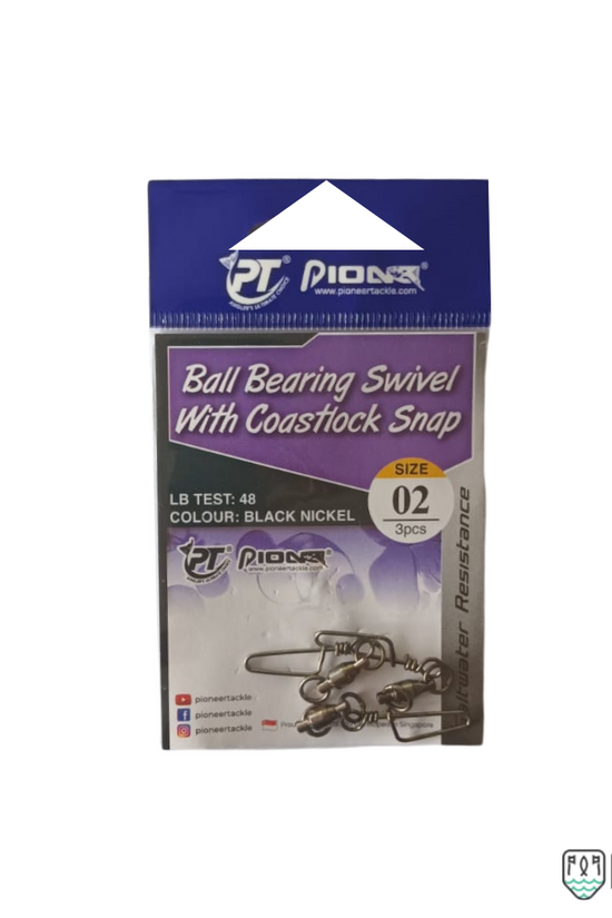 Pioneer Ball Bearing Swivel with Coastlock  Snaps | Size: 02 & 03  Swivel  Pioneer  Cabral Outdoors  