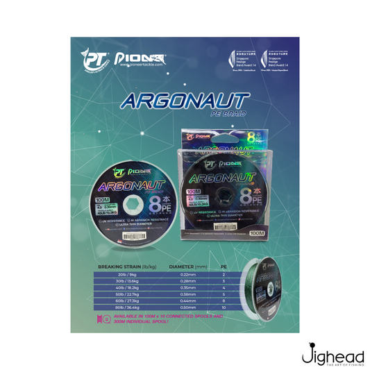 Pioneer Argonaut (PE 8X) 100Mx10 C/SPL | 20-40lb