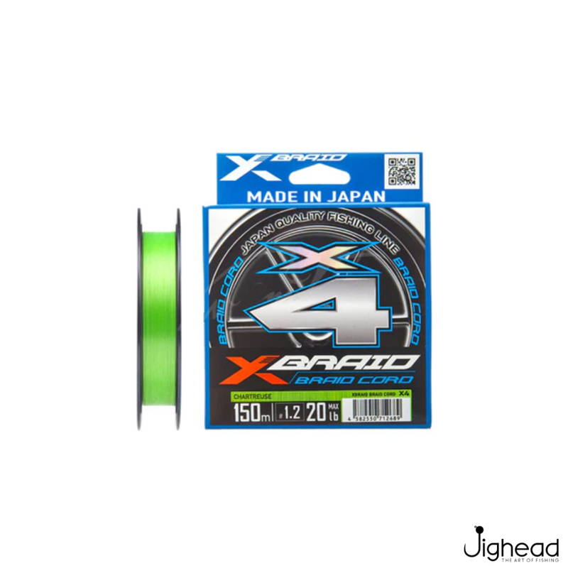 YGK X-Braid Cord X4 Braided Line | 150m