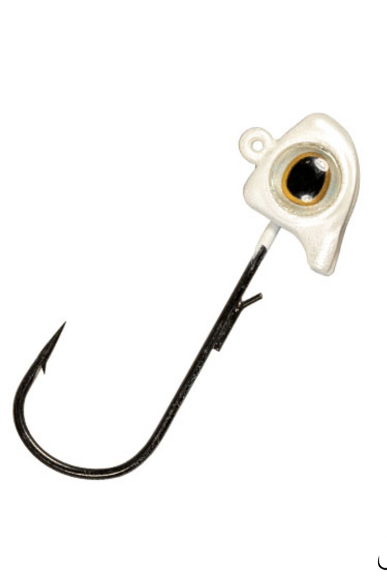 Zman Finesse Eyez Minnow Style Jigheads | Pearl | 3/0 | 3pcs/pack