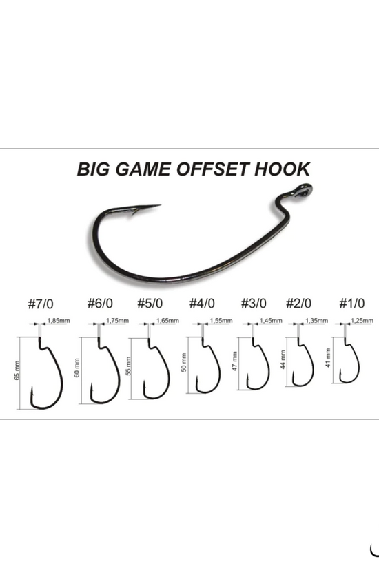 Crazy Fish Big Game Offset Hook | 1/0-7/0