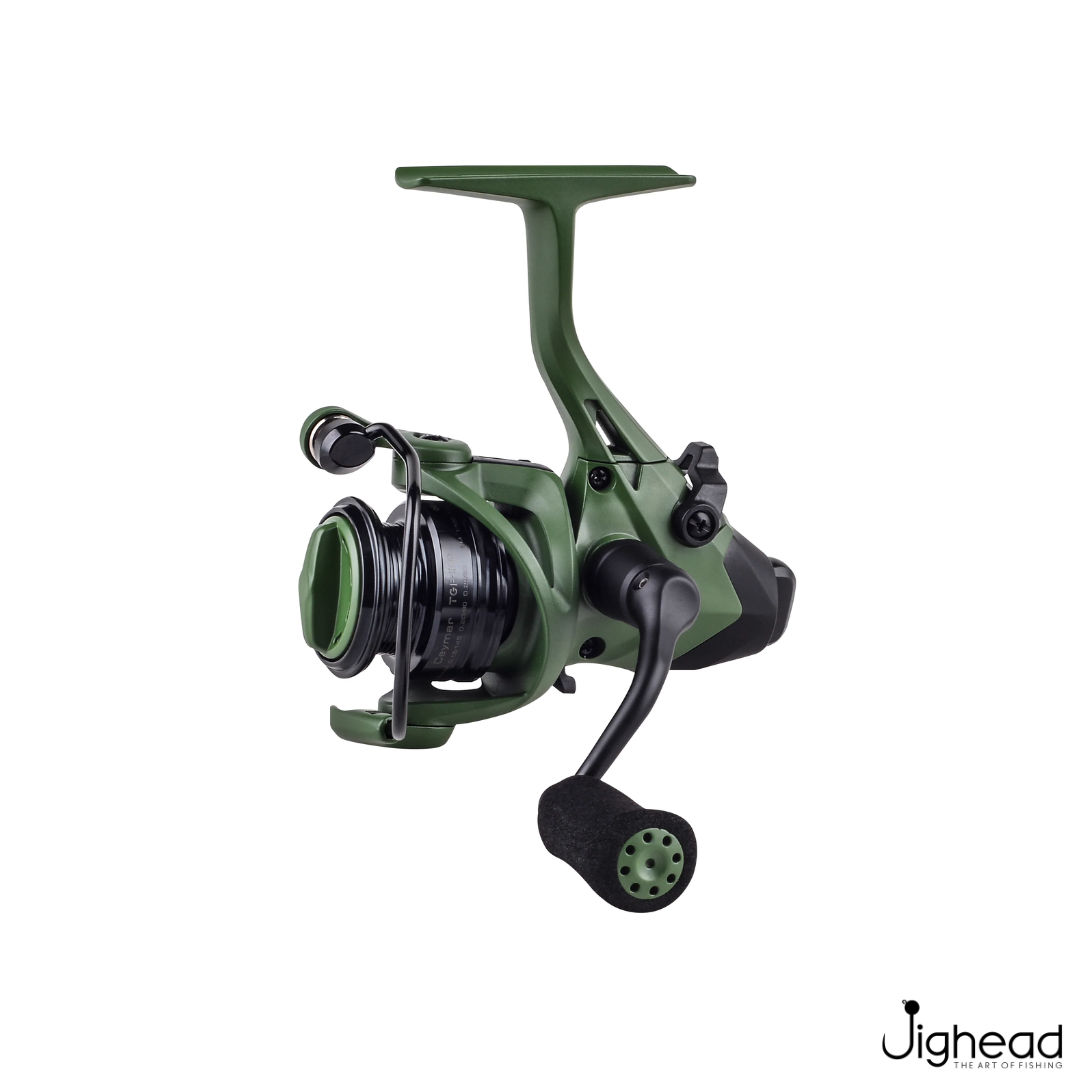 okuma ceymar 4000 spinning reel Okuma Spin Ceymar Tactical Green 3000-4000 Spinning Reels – Jighead